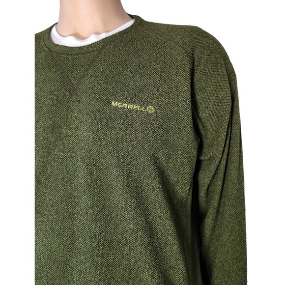 Merrell Pullover Sweatshirt Size Large Green. NICE! - Picture 2 of 6